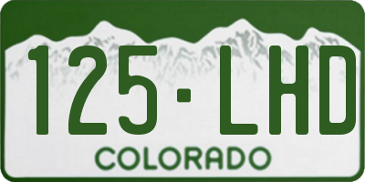 CO license plate 125LHD