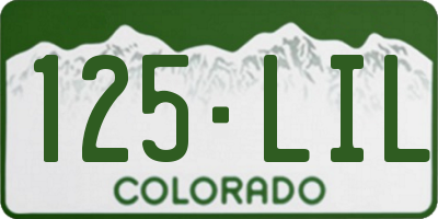 CO license plate 125LIL