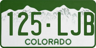 CO license plate 125LJB