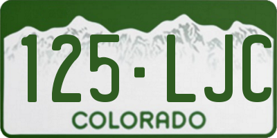 CO license plate 125LJC