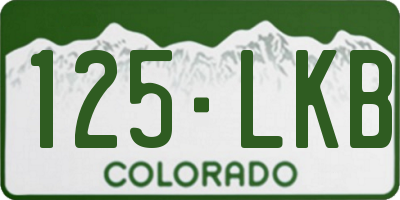 CO license plate 125LKB