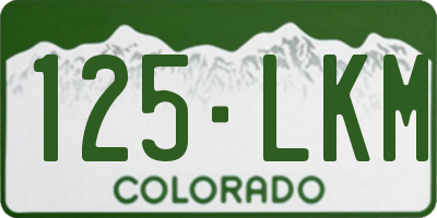 CO license plate 125LKM