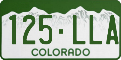 CO license plate 125LLA