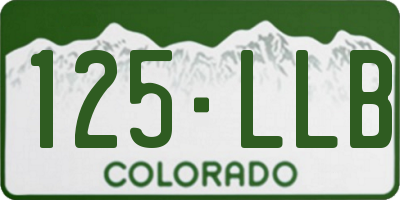 CO license plate 125LLB