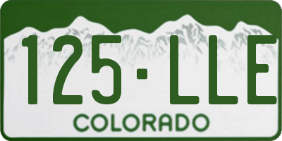 CO license plate 125LLE