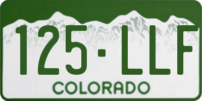 CO license plate 125LLF