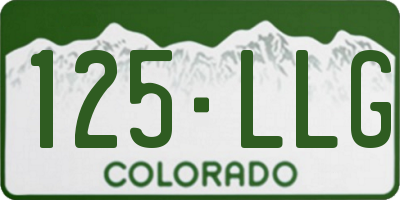 CO license plate 125LLG