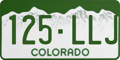 CO license plate 125LLJ