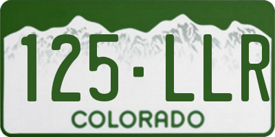 CO license plate 125LLR