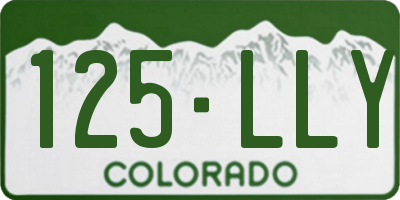 CO license plate 125LLY