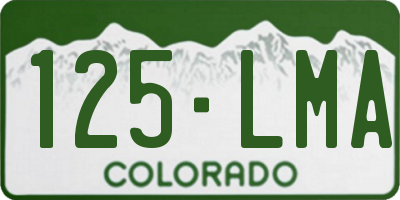 CO license plate 125LMA