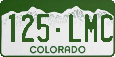 CO license plate 125LMC