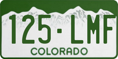 CO license plate 125LMF