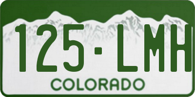 CO license plate 125LMH