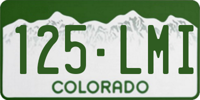 CO license plate 125LMI