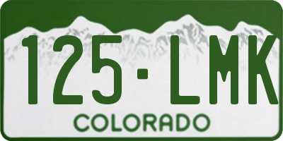 CO license plate 125LMK