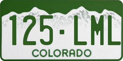 CO license plate 125LML