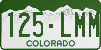 CO license plate 125LMM