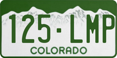 CO license plate 125LMP