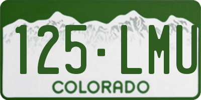 CO license plate 125LMU