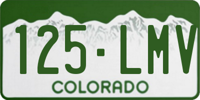 CO license plate 125LMV