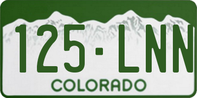 CO license plate 125LNN