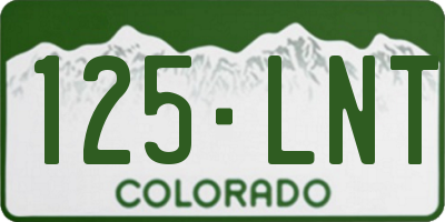 CO license plate 125LNT