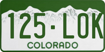 CO license plate 125LOK