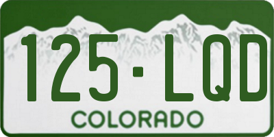 CO license plate 125LQD
