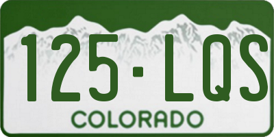 CO license plate 125LQS