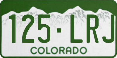 CO license plate 125LRJ