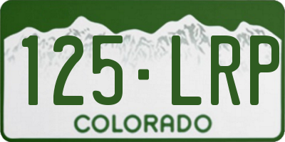 CO license plate 125LRP