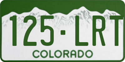 CO license plate 125LRT