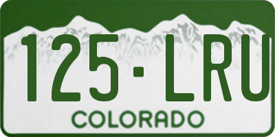 CO license plate 125LRU