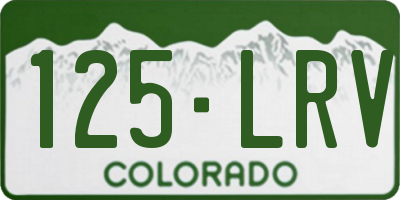 CO license plate 125LRV