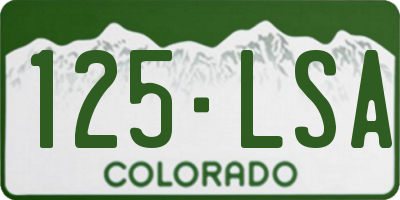 CO license plate 125LSA