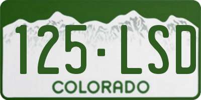 CO license plate 125LSD