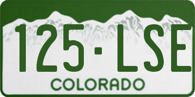 CO license plate 125LSE
