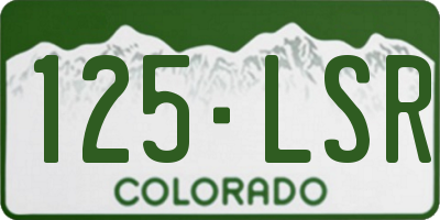 CO license plate 125LSR