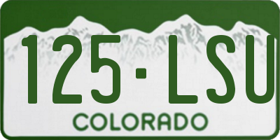 CO license plate 125LSU