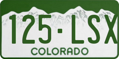 CO license plate 125LSX