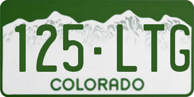 CO license plate 125LTG