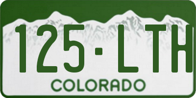 CO license plate 125LTH