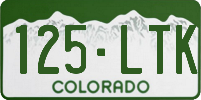 CO license plate 125LTK