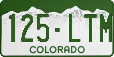 CO license plate 125LTM
