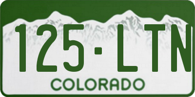 CO license plate 125LTN
