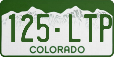 CO license plate 125LTP