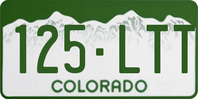 CO license plate 125LTT