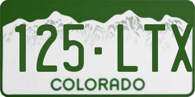 CO license plate 125LTX