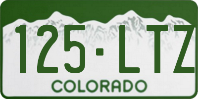CO license plate 125LTZ